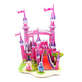 Rompecabezas 3D Castillo de color de rosa
